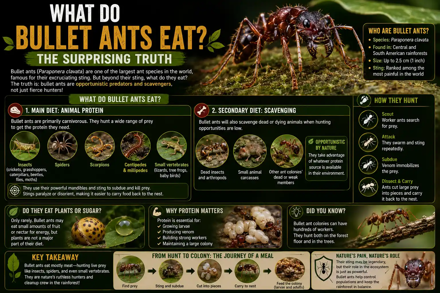 What Do Bullet Ants Eat
