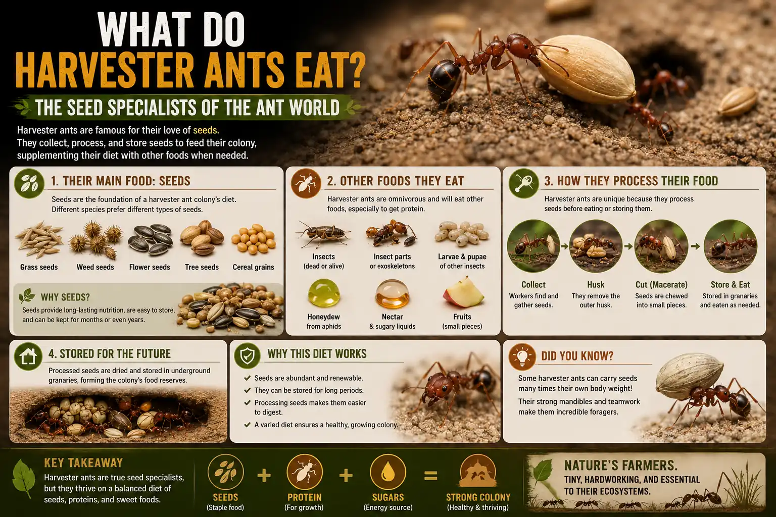 What Do Harvester Ants Eat
