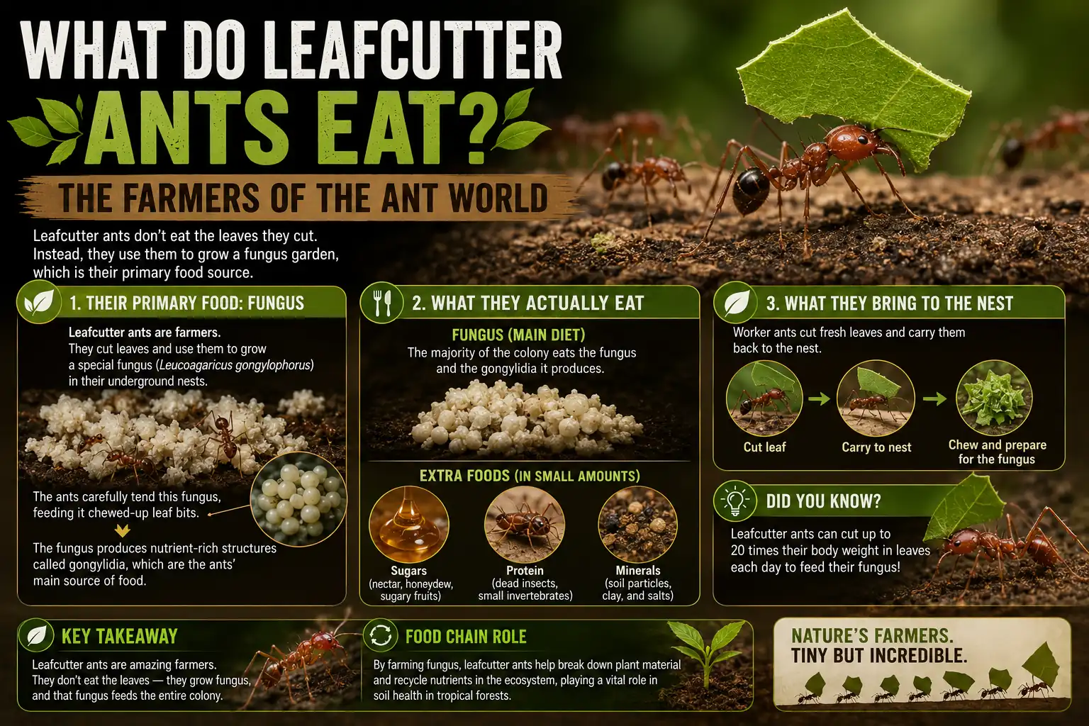 What Do Leafcutter Ants Eat