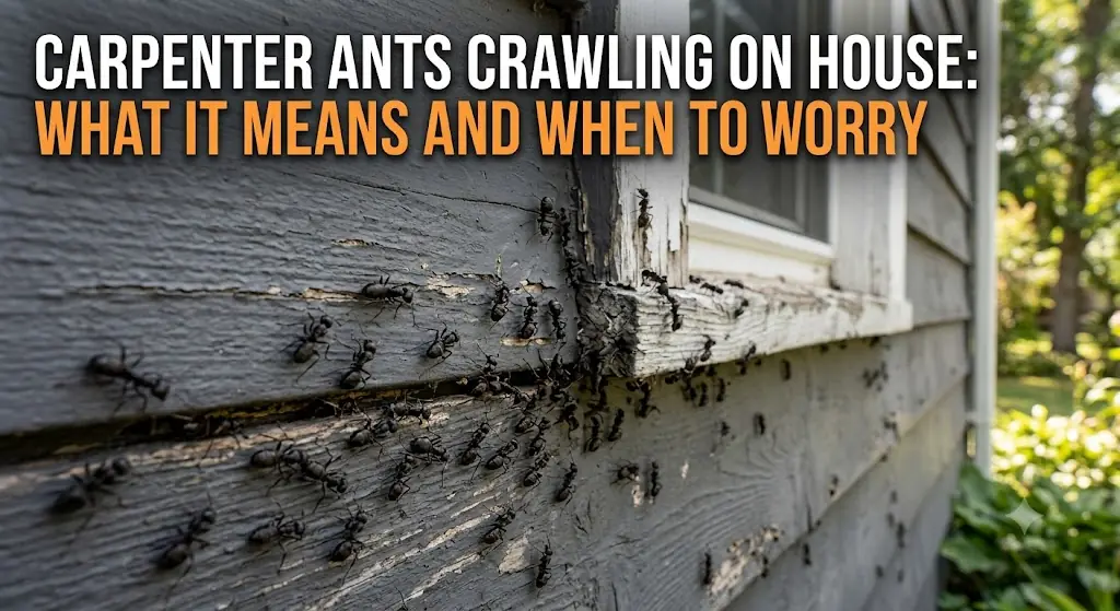 Carpenter Ants Crawling on House