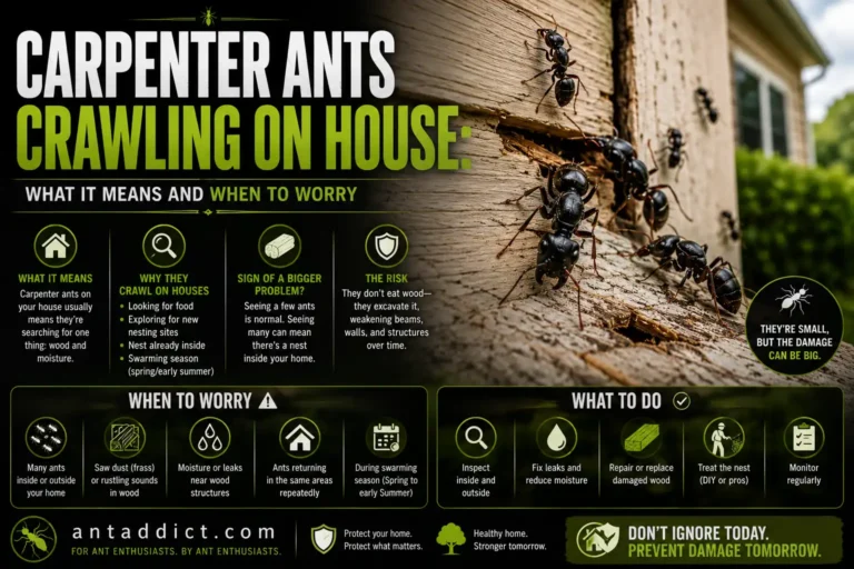 Carpenter Ants Crawling on House