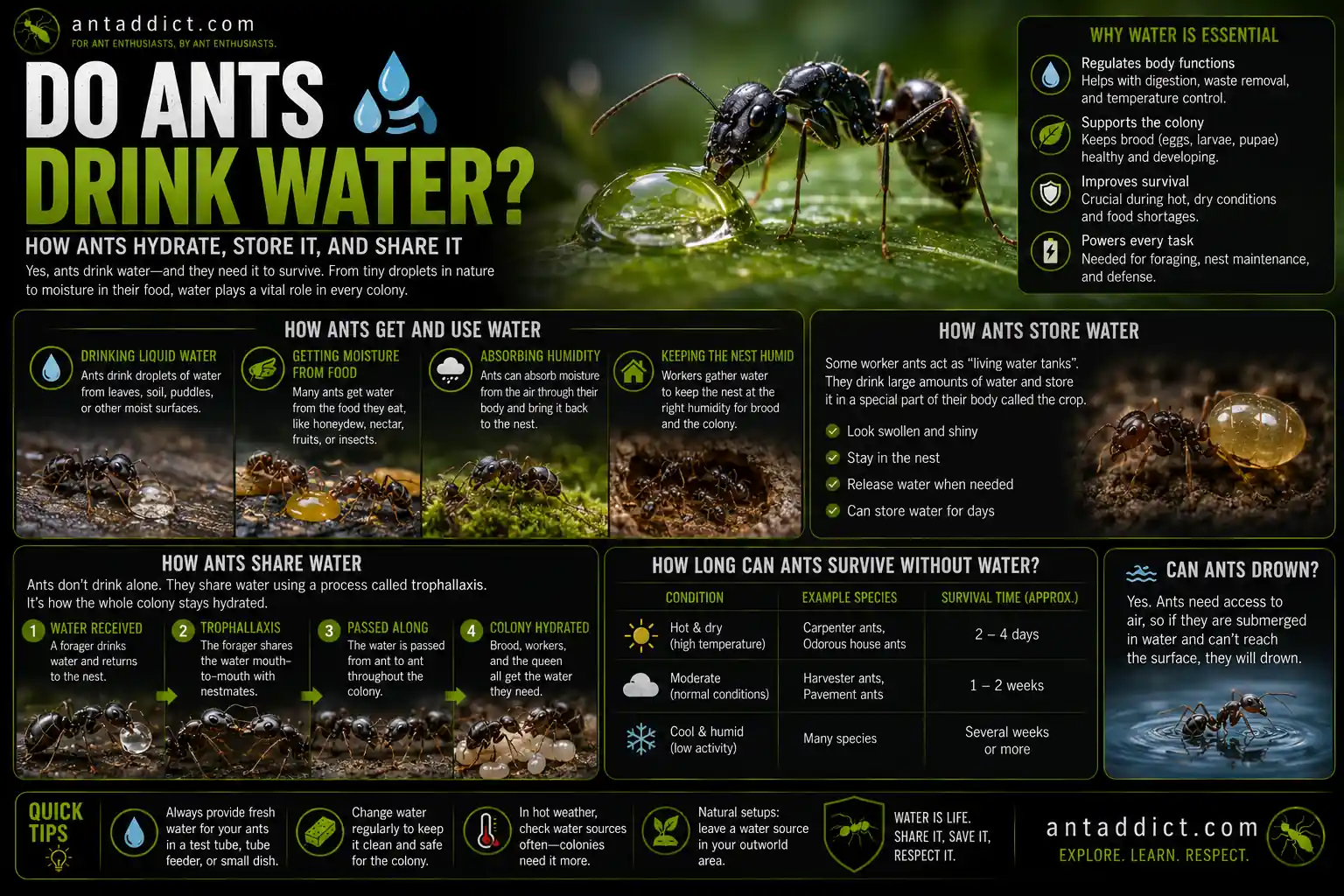 Do Ants Drink Water