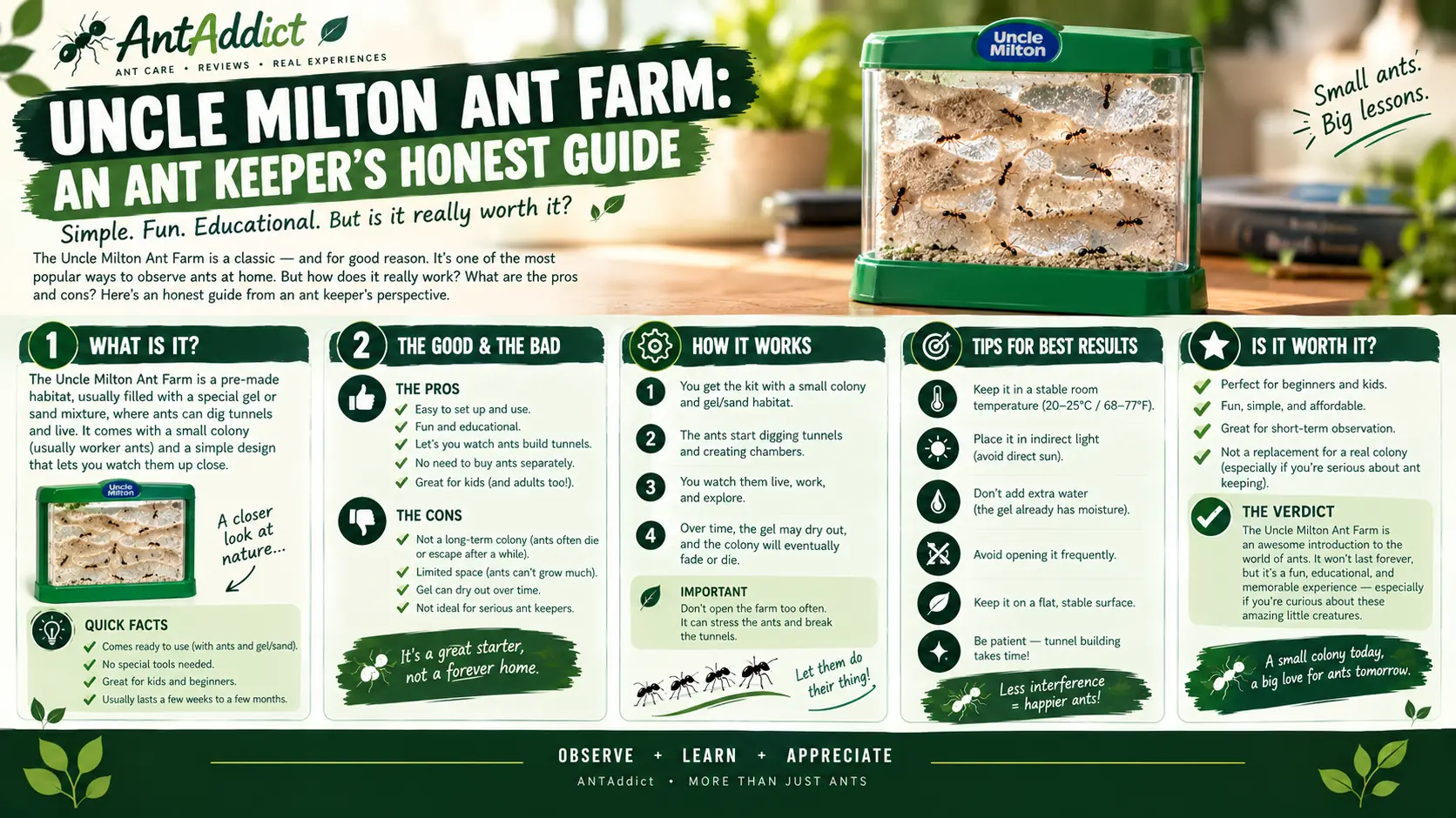 Uncle Milton Ant Farm: An Ant Keeper’s Honest Guide